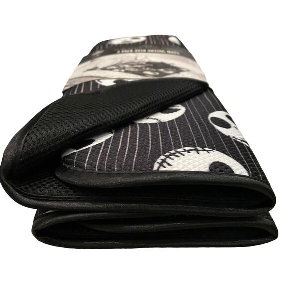 Disney NIGHTMARE BEFORE CHRISTMAS Dish Drying Mats Set of 2 Black & White New - Picture 12 of 16